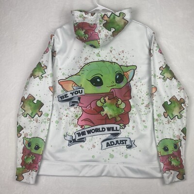 Baby Yoda Be You The World Will Adjust Sweater Womens Medium Hoodie  Sweatshirt