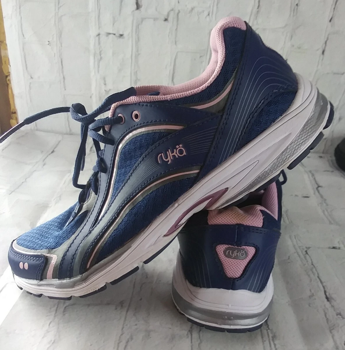 Ryka Skywalk Shoes Womens Size 8w Blue Pink Running Athletic