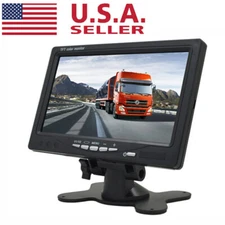 7'' TFT LCD HD Screen Car Rear View Headrest Monitor for Reverse Camera DVD VCR