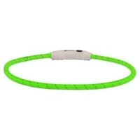 Flamingo LED Halsband Visio Light Nylon GrüN 33-63,5 Cm Reflektierend