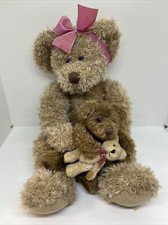 Marmie Plush Bear Trio Russ Berrie Vintage Stuffed Plush Pink Bow W/ Tag 15"