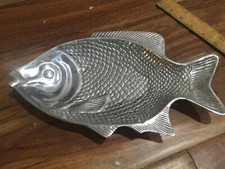 Vintage Artmex  Polished Aluminum Fish  - 12" L W SOME WEAR!