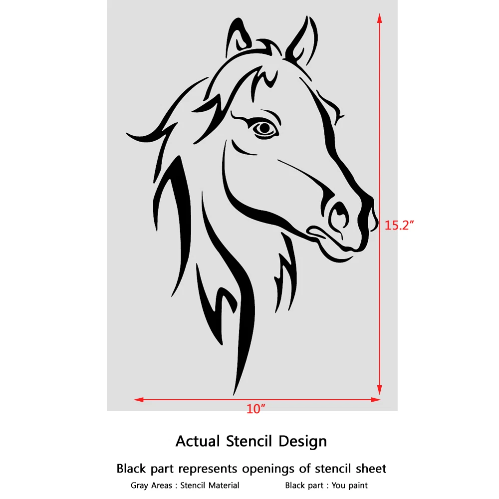 Printable Horse Head Stencil