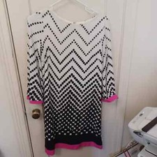 Eliza J Border Geo Print Shift Dress, Size 12