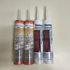 COMBO Pack - 2 DICOR LAP SEALANT WHITE & 2 PROFLEX RV CAULK CLEAR