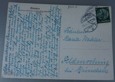 Autograph painter Meta Geist to Maria Wahler local poet 1937 (109019)