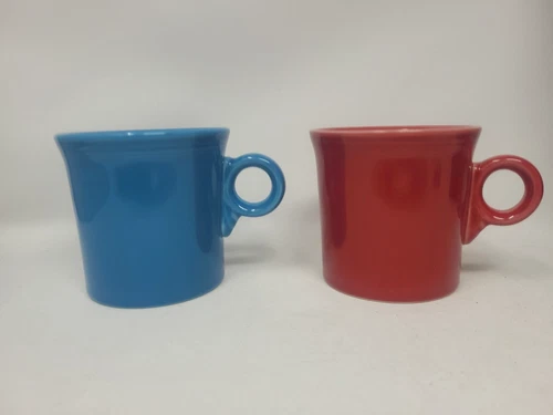 2 Fiesta/Fiestaware Ring Handle/Tom & Jerry Mugs 8 oz