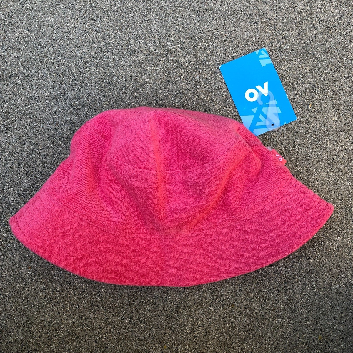 AUSTRALIAN OPEN Terry Cloth Bucket Hat Kids Pink One Size Cap