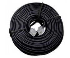 Trisonic Telephone Phone Extension Cord Cable Line Wire 100 Feet, Black 