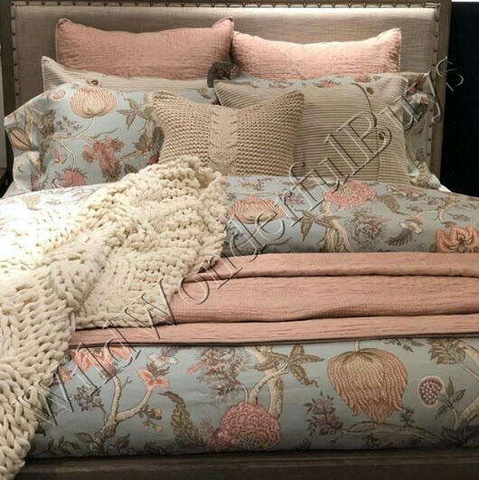 Pottery Barn Marie Palampore Floral Queen Duvet Cover For Sale