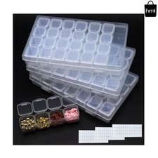 Diamond Painting Bead Storage Containers, 3 Pack 84 Slots Plastic transparent