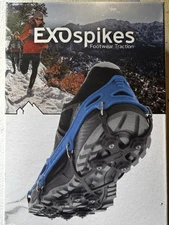 Kahtoola EXOspikes Footwear Traction for Winter Hiking & Running, Small Blue