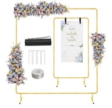 78.73in x 85.03in Gold Wedding Arch Backdrop Stand Balloon Arch Stand