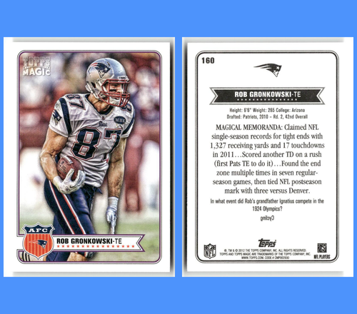 Rob Gronkowski - 9 Card Lot - Patriots - Magic, Prestige, Score, Inserts - Picture 9 of 12