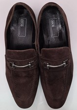 ASOS Brown Faux Suede Loafers with Gunmetal Hardware - Men's Size 7