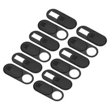 12Pcs 1.1" x 0.43" Computer Camera Cover Slide Thin Camera Blocker, Black