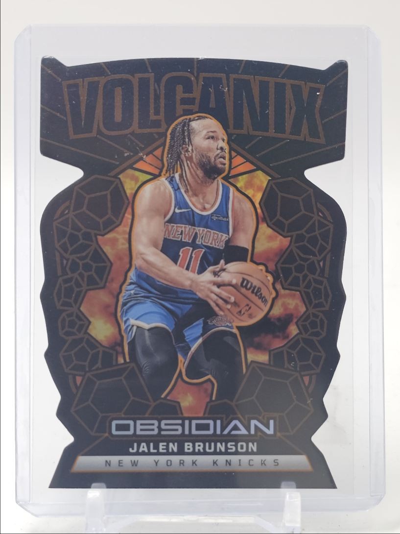 JALEN BRUNSON 2024-25 OBSIDIAN VOLCANIX DIE CUT SSP KNICKS Q3882