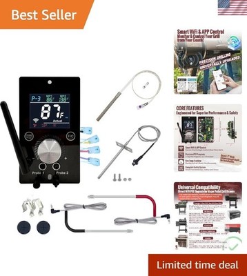 Universal Upgraded WiFi PID Controller Kit Replacement for Pit Boss, Traeger,...