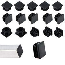 16 Pack Square Plastic Plugs,1" Inch Insert End Caps for Square Tubing Post B...