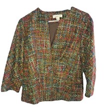 Coldwater Creek Tweed Blazer Jacket Women s size 8