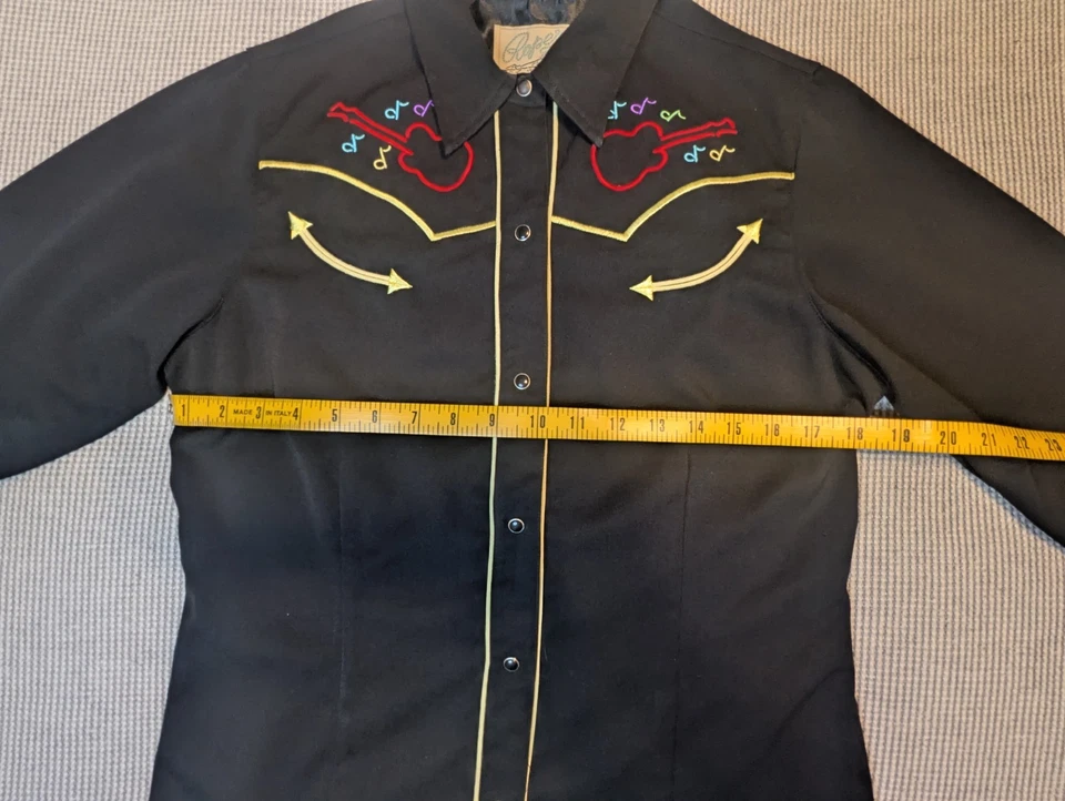 Camisa vaquera vintage Roper rock & roll occidental para hombre talla mediana Foto 4 de 4