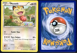 Meowth 67/108 Build A Bear Common Roaring Skies Pokemon NM