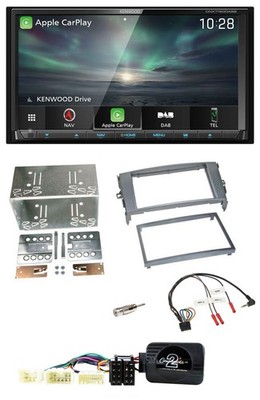 Kenwood Bluetooth USB 2DIN Lenkrad TMC DAB Navigation für Toyota Auris 2007-2011