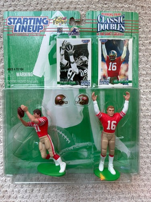 #ad 🏈1997 Kenner Starting Lineup *Classic Doubles* DWIGHT CLARK JOE MONTANA* 49ers $14.99