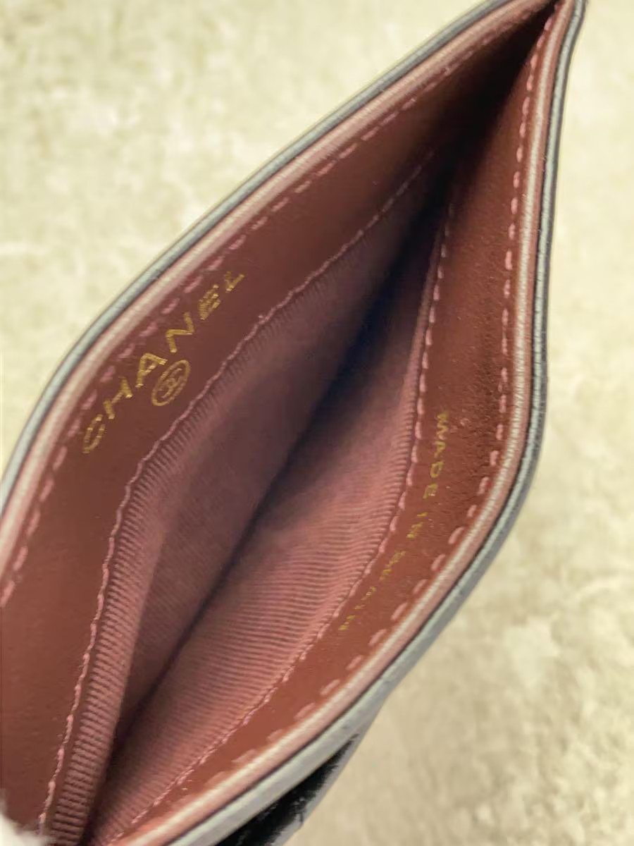 CHANEL Pass Case Leather BLK Women's thumbnail 4