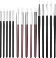 15 Pcs Silicone Paint Brush Rubber Tip Silicone Brushes for Resin Clay Sculpting
