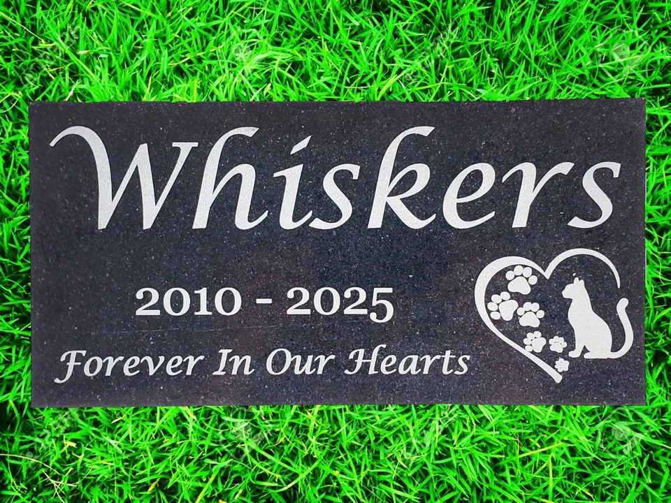 Pedra memorial gato jardim lápide personalizado marcador de túmulo presente perda animal de estimação t18 - Imagem 2 de 4
