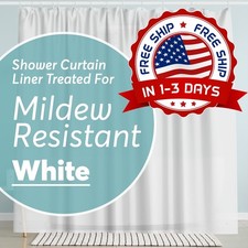 Forro De Cortina De Ducha Color Blanco De 72x72 Pulgadas Para Ba o Inoxidable US