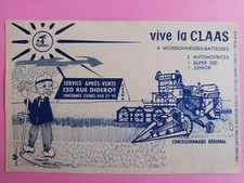 buvard Vive la CLAAS moissonneuse batteuse tracteur agricole Vincennes