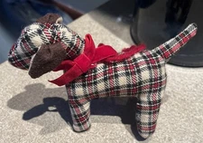Christmas Ornament Chestnut Lane Tartan Plaid Dog Pre-Own