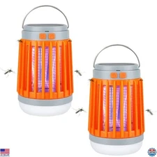 2025 2Pack Solar Bug Zapper Light Bulb 3 in 1 Mosquitoes Killer USB Rechargeable