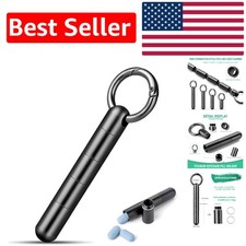 Versatile 3-Compartment Titanium Pill Holder   Keychain Design for Active Lives