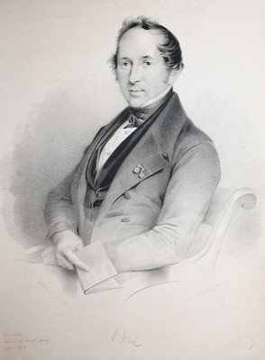 Willem Vrolik Dutch anatomist Anatom pathologist Amsterdam Portrait Lithographie