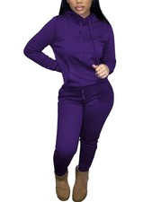 2 Piece Outfits for Women Casual Sweatsuits Set Long Sleeve Hoodie Tracksuit ...