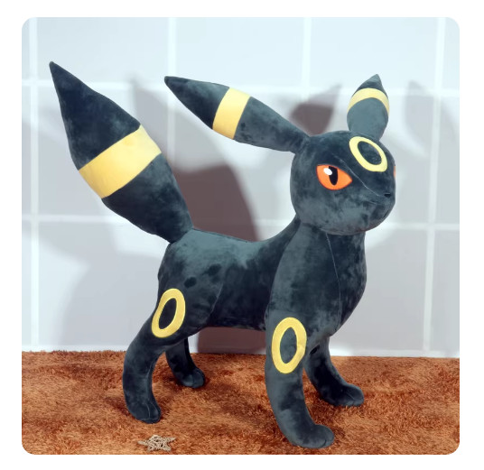 Juego Gigante Umbreon 60cm Muñeca de Peluche Abrazo Almohada Juegos con disfraces Juguete de Peluche Regalo de Navidad Nuevo