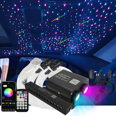 AKEPO 20W Dual Color Twinkle Fiber Optic Starlights Headliner Lights Kit, Dua...