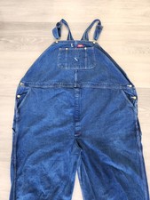 Dickies Denim Bib Overalls Size 60x30 Workwear Farm Garden Carpenter