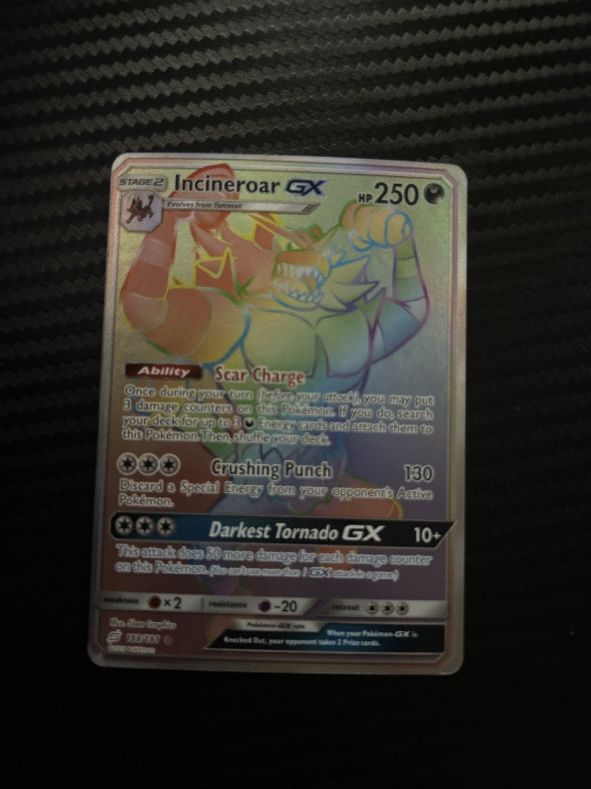 Incineroar GX (Secret) 188/181 Sm-Team Up Holo
