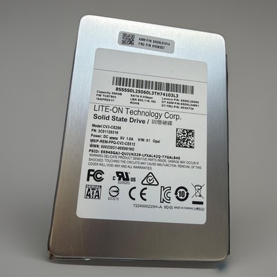 LITEON 256GB 2.5'' SATA SSD LCH-256V2S-HP, GOOD CONDITION