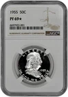 1955 50C Proof Silver Franklin Half Dollar NGC PF 69 Star White with New Holder