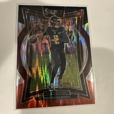 2024 Panini Select - Concourse Jayden Daniels #26 Black & Red Shock Prizm (RC)