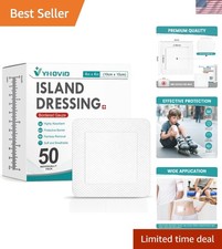 Wound Dressings Gauze Pads 50 Count 4x4 Inch Non-Stick Border Bandages