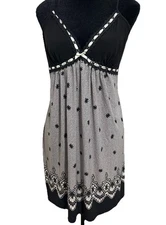 Studio Donatella Women's Sleep Dress Black/White, Size M