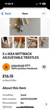 2 x IKEA MITTBACK ADJUSTABLE TRESTLEs