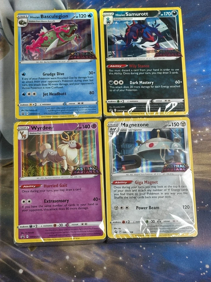 POKEMON TCG! SWSH Astral Radiance Promo Build Battle 4 Deck Set Hisuian Samurott