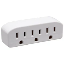 3 Outlet Wall Tap Power Block 3 outlets from 1 outlet Electrical Plug In